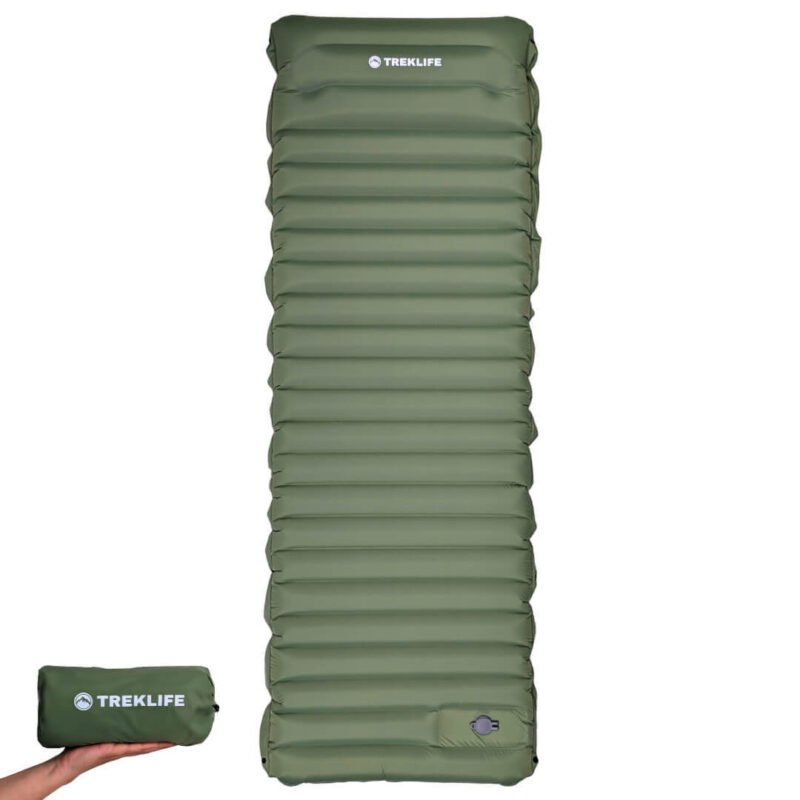 Slaapmat - Treklife CloudPad - Ingebouwde voetpomp - Groen Slaapmat - Treklife CloudPad - Ingebouwde voetpomp - Groen